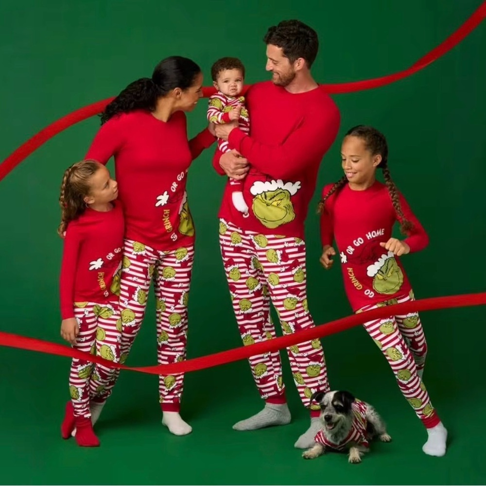 Matching Family Christmas Pajamas Grinch Pajama Set Baby Kids Men Women